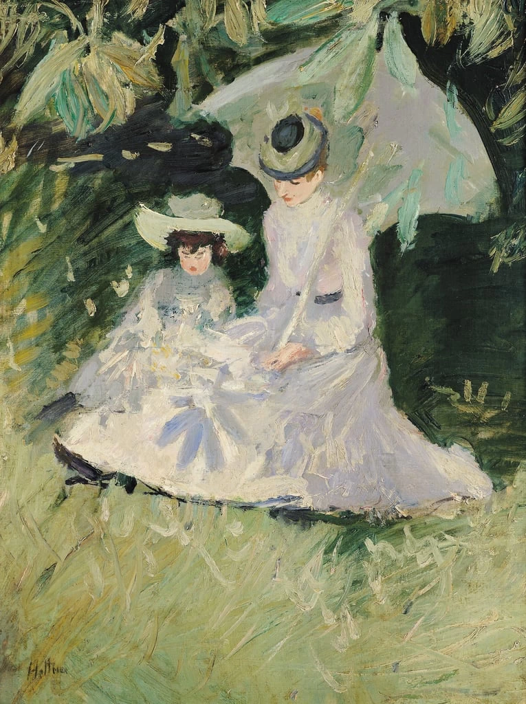 Madame Helleu e sua figlia al castello di Boudran - Musee Bonnat, Bayonne